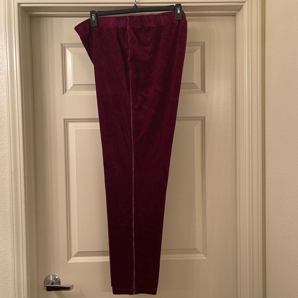 STYLE & Co 1X& 2X Velour Velvet Holly Loungewear Sweatpants Pants - Picture 4 of 6